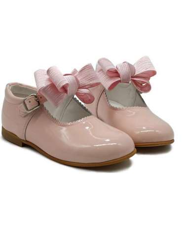 MARY JANES IN PATENT BAMBI 4199 PINK J.o Bow