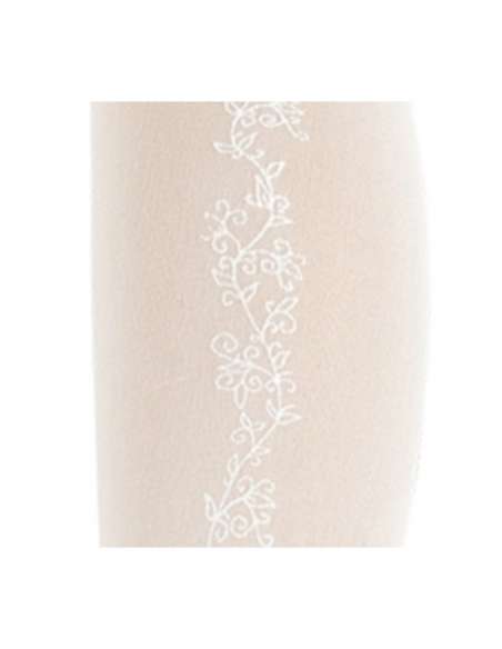 42081 WHITE CEREMONY PRINTED POLYAMIDE TIGHTS  BRAND CONDOR
