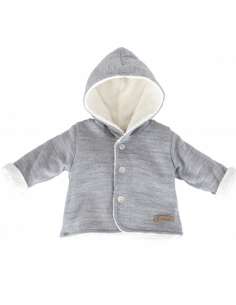 14006 GREY JACKET WITH HOOD BRAND CALAMARO