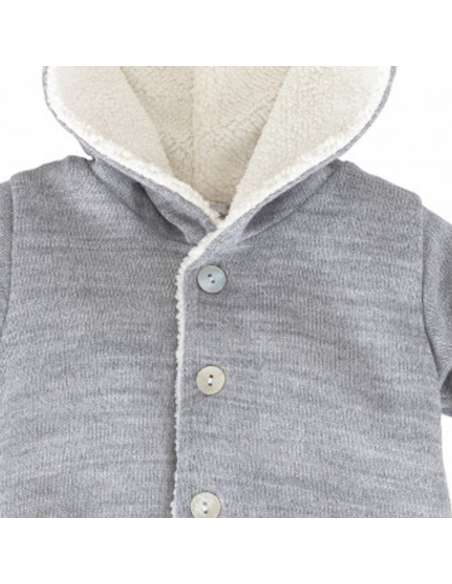 14006 GREY JACKET WITH HOOD BRAND CALAMARO