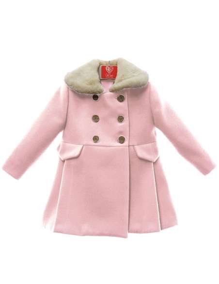 4991DS ROSA ABRIGO INFANTIL PAÑO CLASICO  MARCA DEL SUR