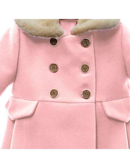 4991DS ROSA ABRIGO INFANTIL PAÑO CLASICO  MARCA DEL SUR
