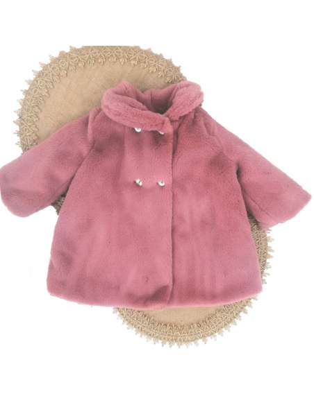 8712 ROSA PALO ABRIGO DE PELO  MARCA MAC ILUSION