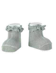 25014C VERDE Calcetines calentitos de bebé en algodón con...