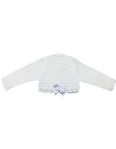 3334A BLANCO  CHAQUETA PERLÉ NIÑA MARCA LA...