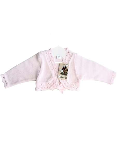 3334A ROSA CHAQUETA PERLÉ NIÑA MARCA LA CASITA DE PEPITO