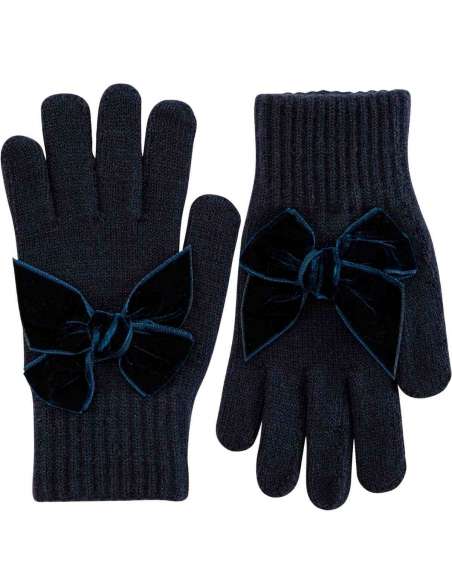 50667011 MARINO GLOVES WITH BIG VELVET BOW  BRAND CONDOR
