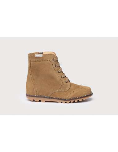Botas Cordones Ante Afelpado AngelitoS 1006 camel