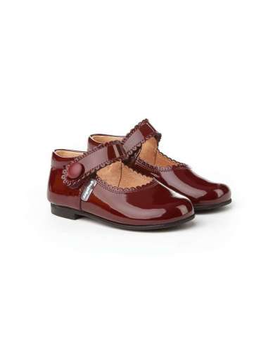 Mary Janes in patent leather AngelitoS 1502 burgundy