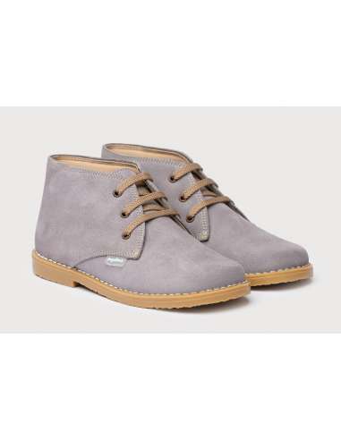 ANKLE BOOTS ANGELITOS IN SUEDE WITH LACE 403 GREY