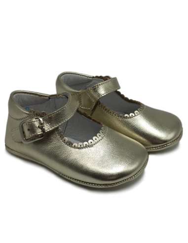 PRAM SHOES IN LEATHER 712C GOLD