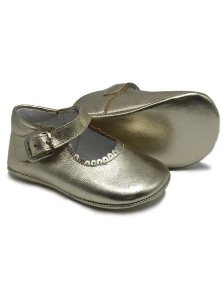 PRAM SHOES IN LEATHER 712C GOLD