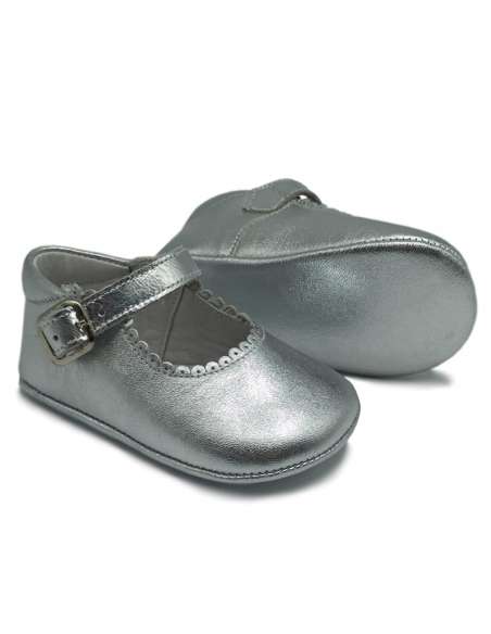 PEUQUE DE BEBÉ EN PIEL 712C PLATA