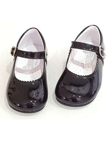 Merceditas en piel charol Cocoboxi 6270 negro