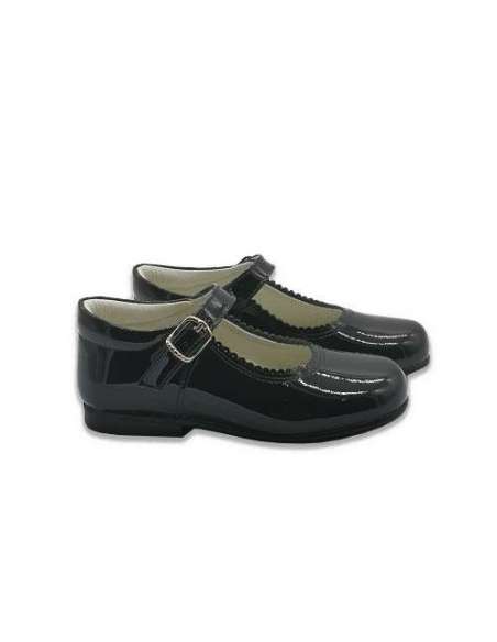 Merceditas en piel charol Cocoboxi 6270 negro
