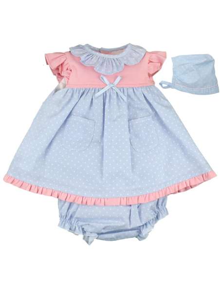 23132 GIRLS DRESS WITH BONNET  BRAND BABYFERR