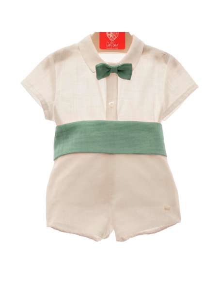 DS0275 VERDE CONJUNTO BEBE MARCA DEL SUR
