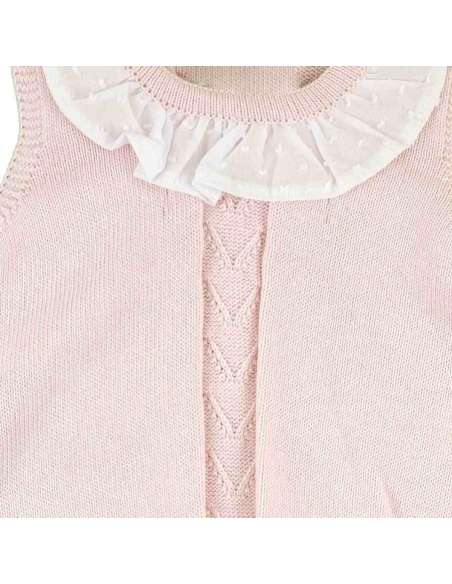 24010 PINK KNIT ROMPER BRAND DULCE DE FRESA