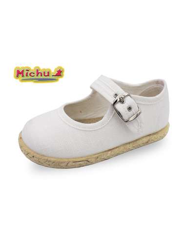 Canvas Mary Janes Michu 8040 white
