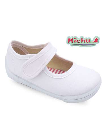 Canvas Mary Janes Michu 2622 white