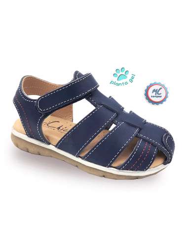 BOYS SANDALS IN LEATHER  352 NAVY