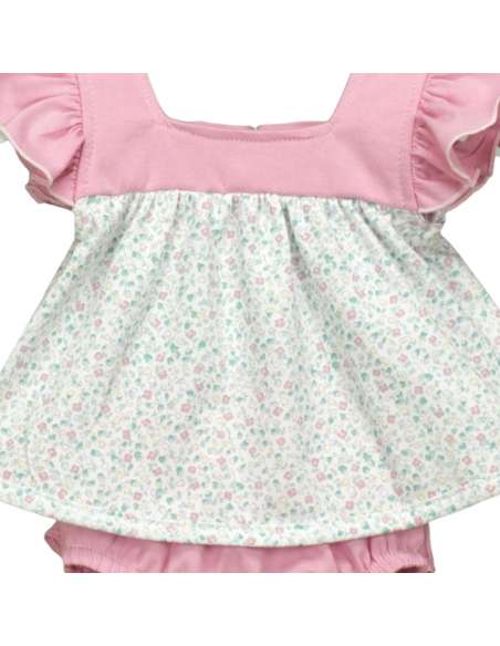 42296 FLOWERY PRINTED BLOUSE AND NAPPY COVER BRAND BABIDU