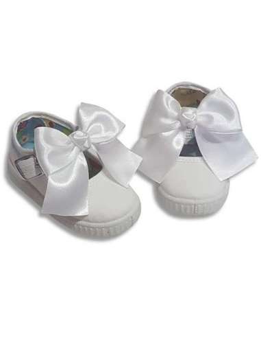 Canvas Mary Jane Angelitos 123 white with bow