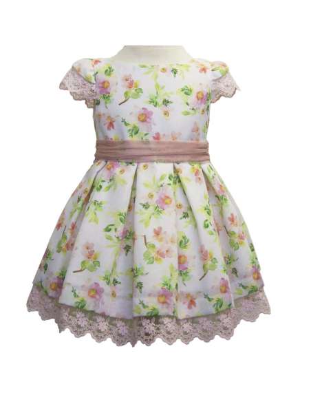 1623 VESTIDO INFANTIL FLOREADO MARCA ANAVIG