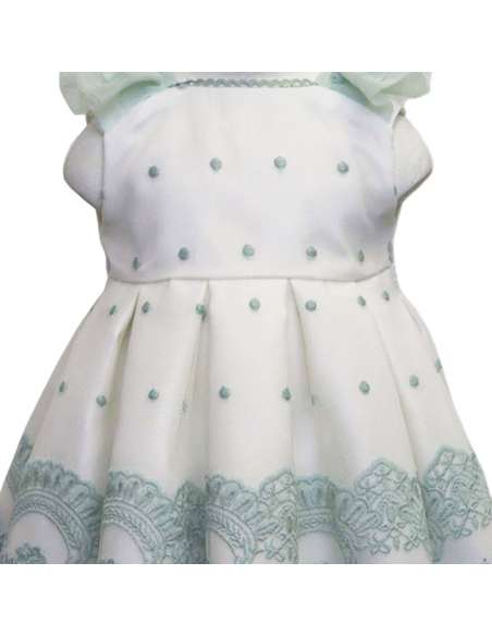 1300 GREEN BABY GIRLS DRESS CEREMONIAL BRAND ANAVIG