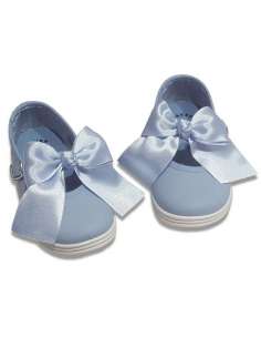 Mary Jane Leather Javer with bow 161 blue