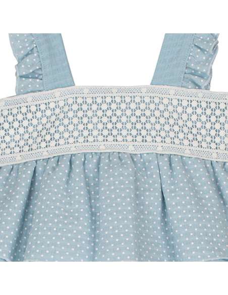 21215 BLUE BABY GIRL DRESS  BRAND CALAMARO