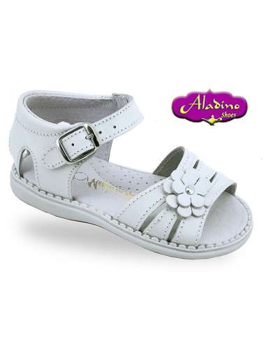 GIRLS SANDALS IN LEATHER COMBINED ALADINO 2205