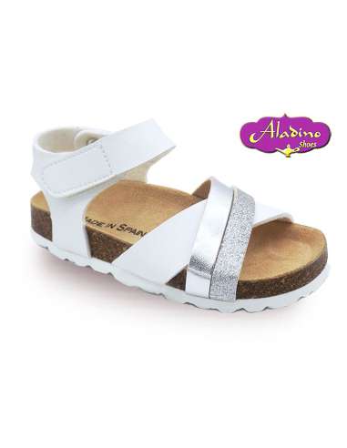 SANDALS IN LEATHER  ALADINO 6031 WHITE