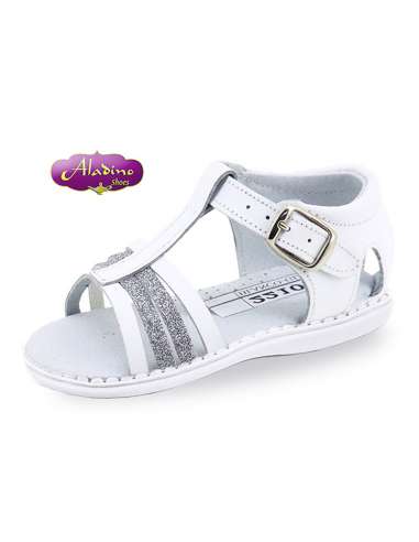 GIRLS SANDALS IN LEATHER  ALADINO 2210