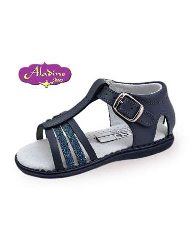 GIRLS SANDALS IN LEATHER  ALADINO 2210