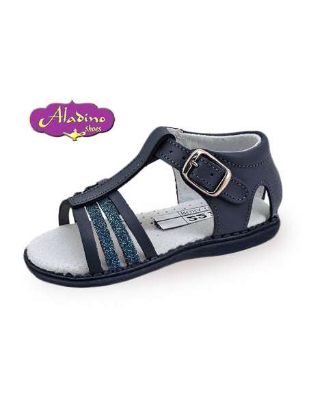 GIRLS SANDALS IN LEATHER  ALADINO 2210