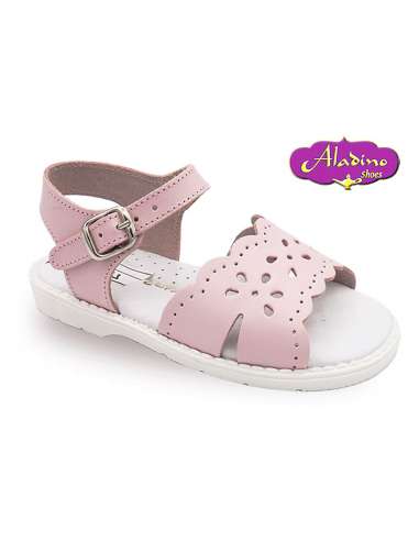 GIRLS SANDALS IN LEATHER  ALADINO 1427 PINK