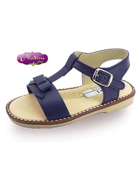 SANDALIA DE NIÑA EN PIEL ALADINO 1480 NAVY