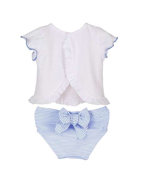 23038 GIRLS T-SHIRT AND SWIM TRUNKS BRAND CALAMARO