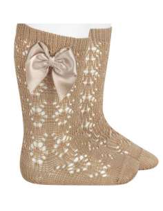 25062 331 CUERDA PERLE GEOMETRIC OPENWORK KNEE HIGH SOCKS...