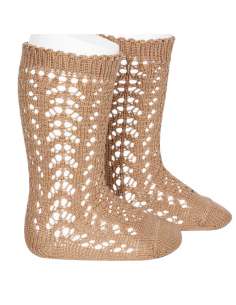 25182 326 CAMEL CALCETIN ALTO PERLE CALADOS MARCA CONDOR