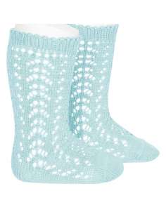 25182 725 AGUAMARINA PERLE OPENWORK KNEE HIGH SOCKS BRAND...