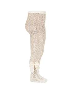 25301 303 CAVA OPENWORK PERLE TIGHTS WITH SIDE GROSSGRAIN...