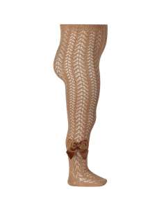 25301 326 CAMEL OPENWORK PERLE TIGHTS WITH SIDE...