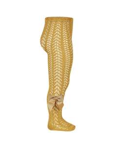 25301 629 MOSTAZA OPENWORK PERLE TIGHTS WITH SIDE...