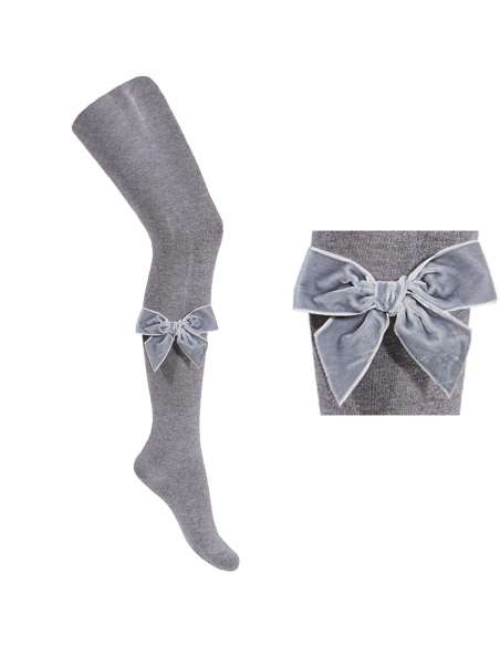 24891 230 GRIS CLARO LEOTARDO CON LAZO TERCIOPELO MARCA CONDOR