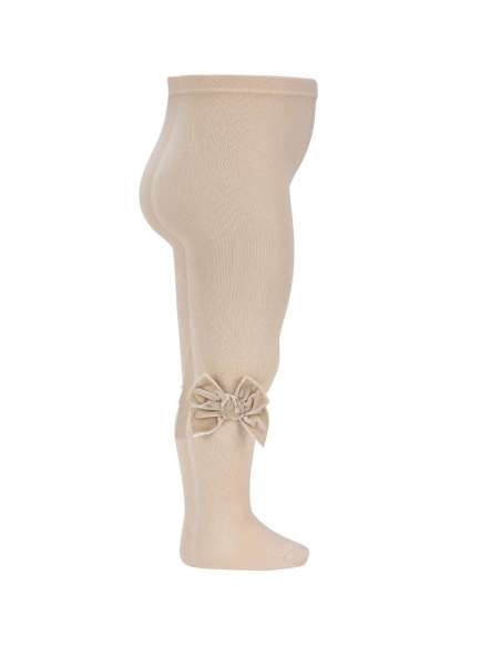 24891 304 LINO TIGHTS WITH VELVET BOW BRAND CONDOR
