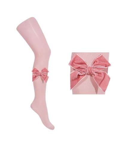24891 526 ROSA PALO TIGHTS WITH VELVET BOW BRAND CONDOR