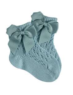 25194 756 VERDE SECO SHORT SOCKS IN PERLE OPENWORK WITH...