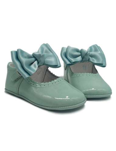 PRAM SHOES IN PATENT 712C BUTTERFLY MINT